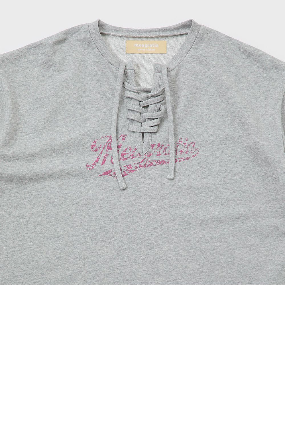Lace up sweater Tee / レースアップ スウェット Tシャツ