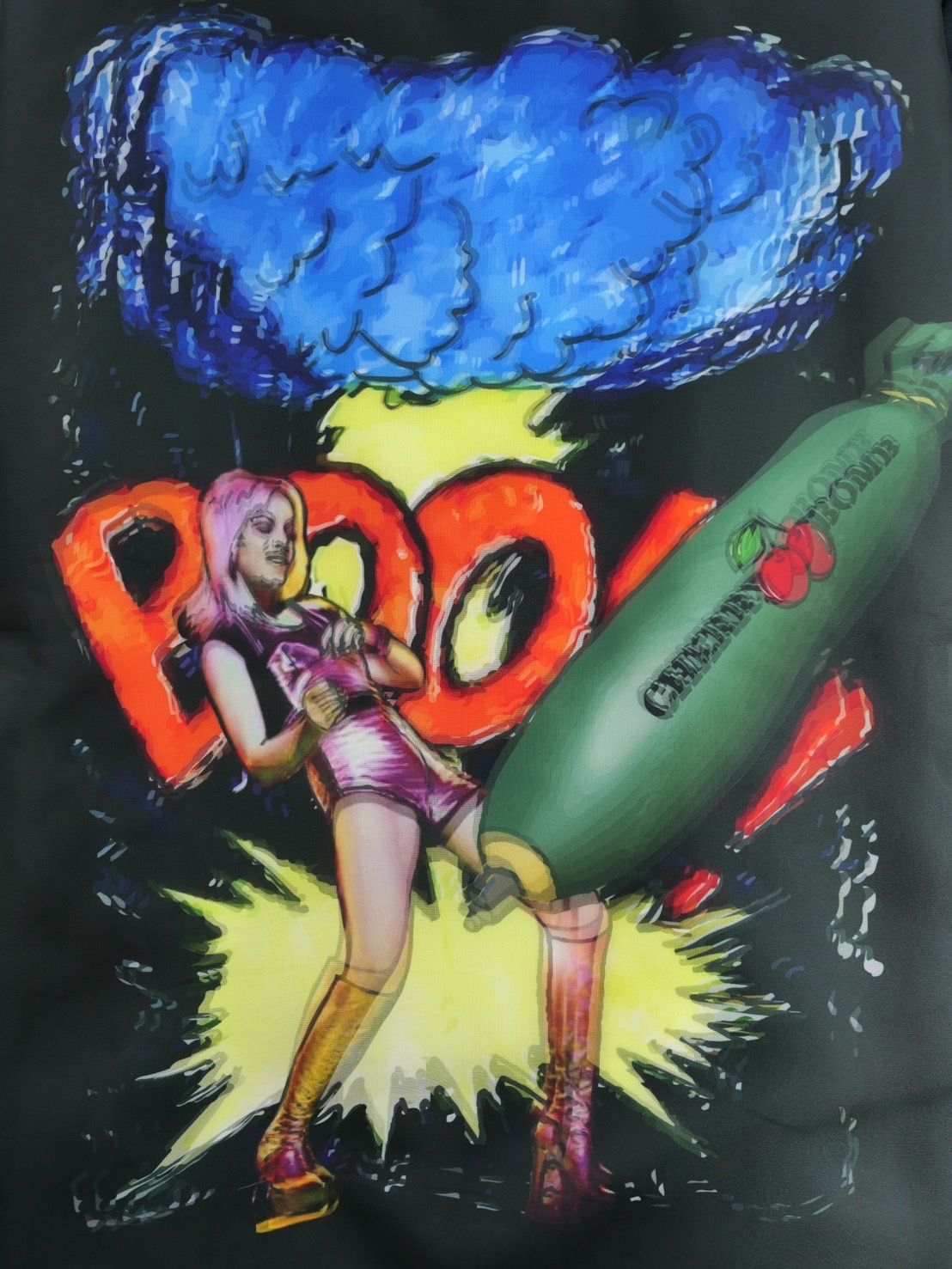 【3DアートTシャツ】 MX-1413 BOOMS/  アートブランド / Art Tシャツ / WHITE / トロンプルイユファッション /ユニセックス