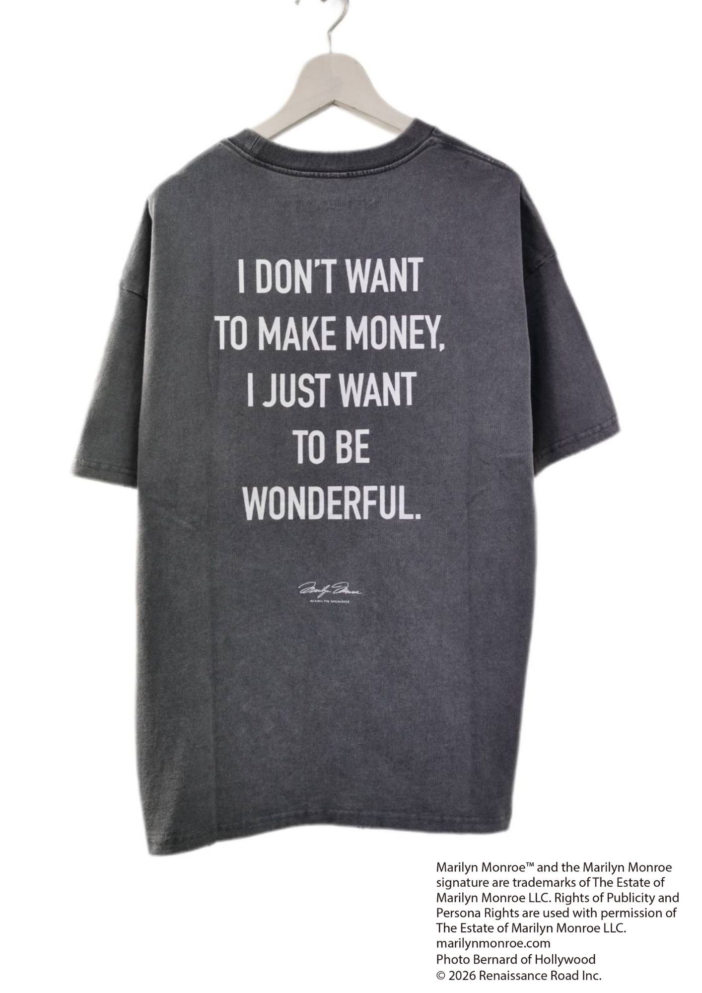 【マリリンモンロー】 RP-MM-001 / Marilyn Monroe Tシャツ / charcoal / ユニセックス / ユニセックス