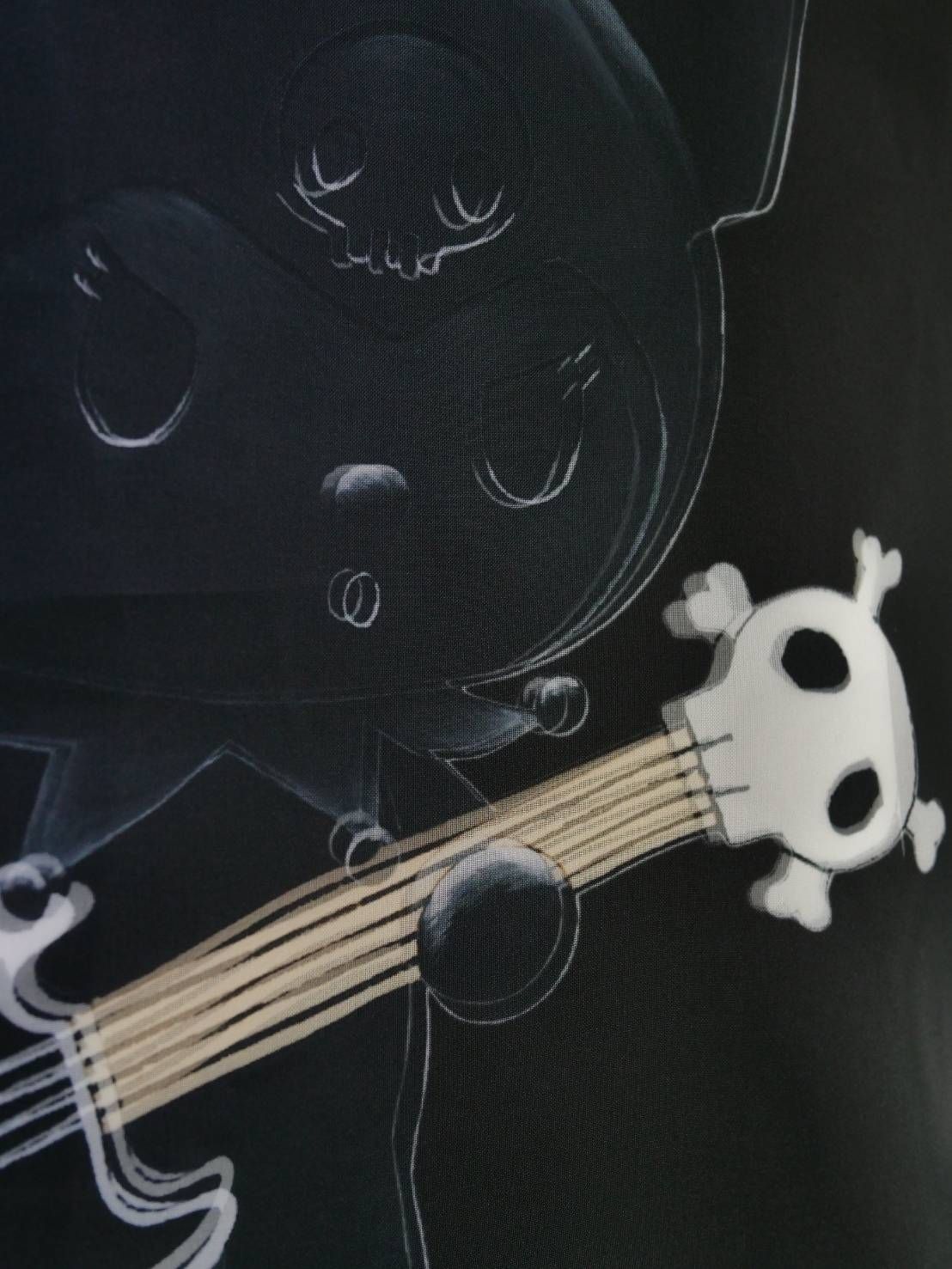 【3Dクロミ デザイン】TR-097“BLACK KUROMI“ アートTシャツ / サンリオ / BLACK / WHITE/ ユニセックス