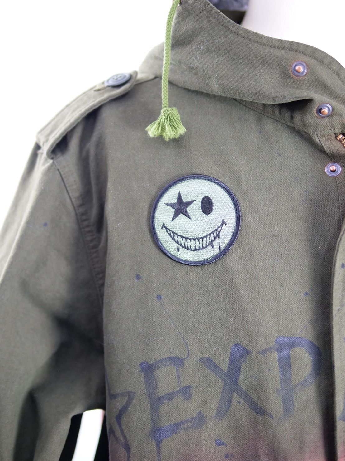 【世界で一枚だけ】 MODSCOAT / UNISEX / ユニセックス / ヴィンテージカーキ / ハンドメイド / タイダイ染め / 手染めモッズコート / HAND MADE / アートブランド