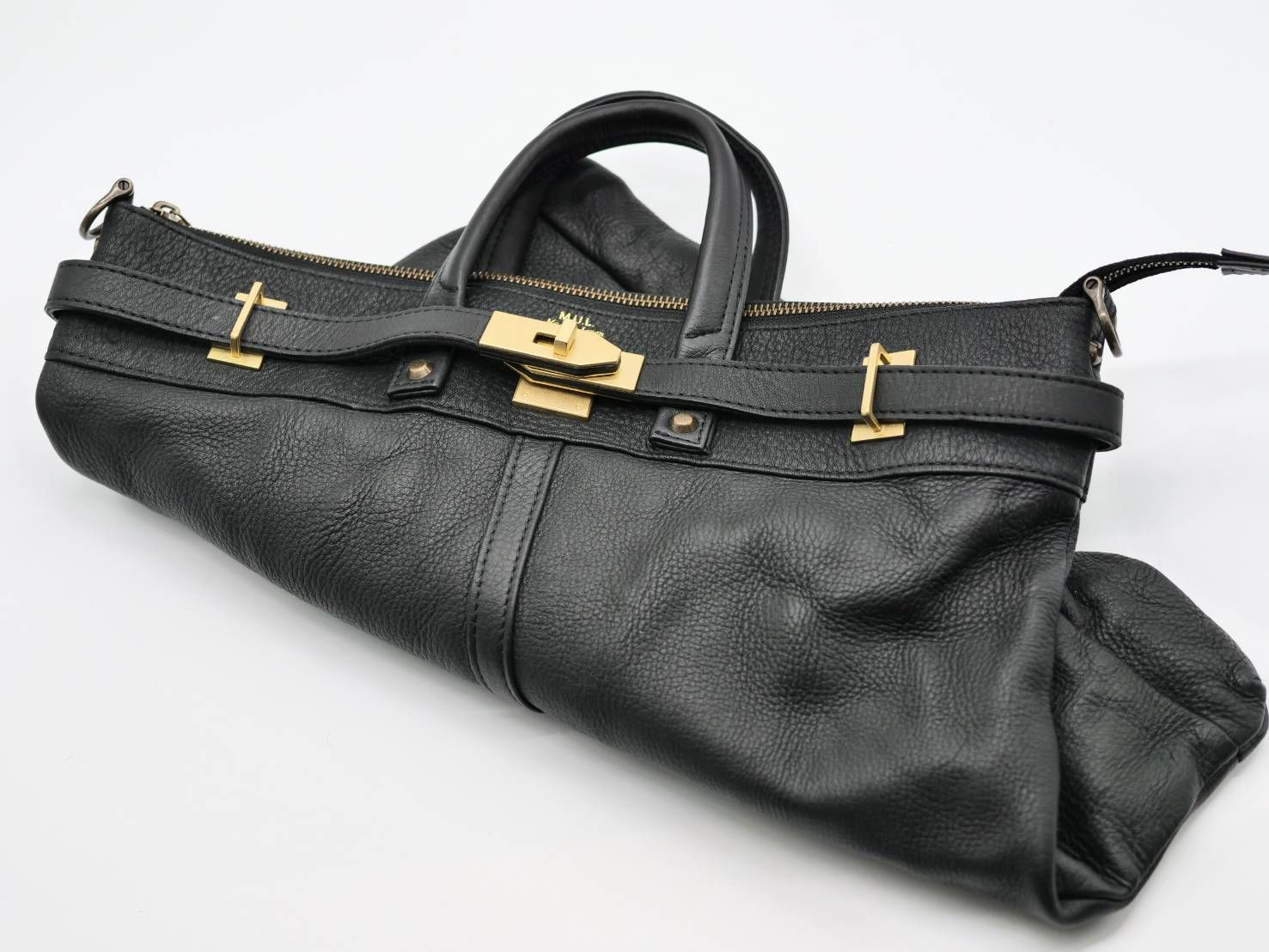 M.U.L 日本製 本革ヘルメットバッグ ブラック｜2WAY ショルダートート｜姫路レザー使用｜メンズ レディース UNISEX