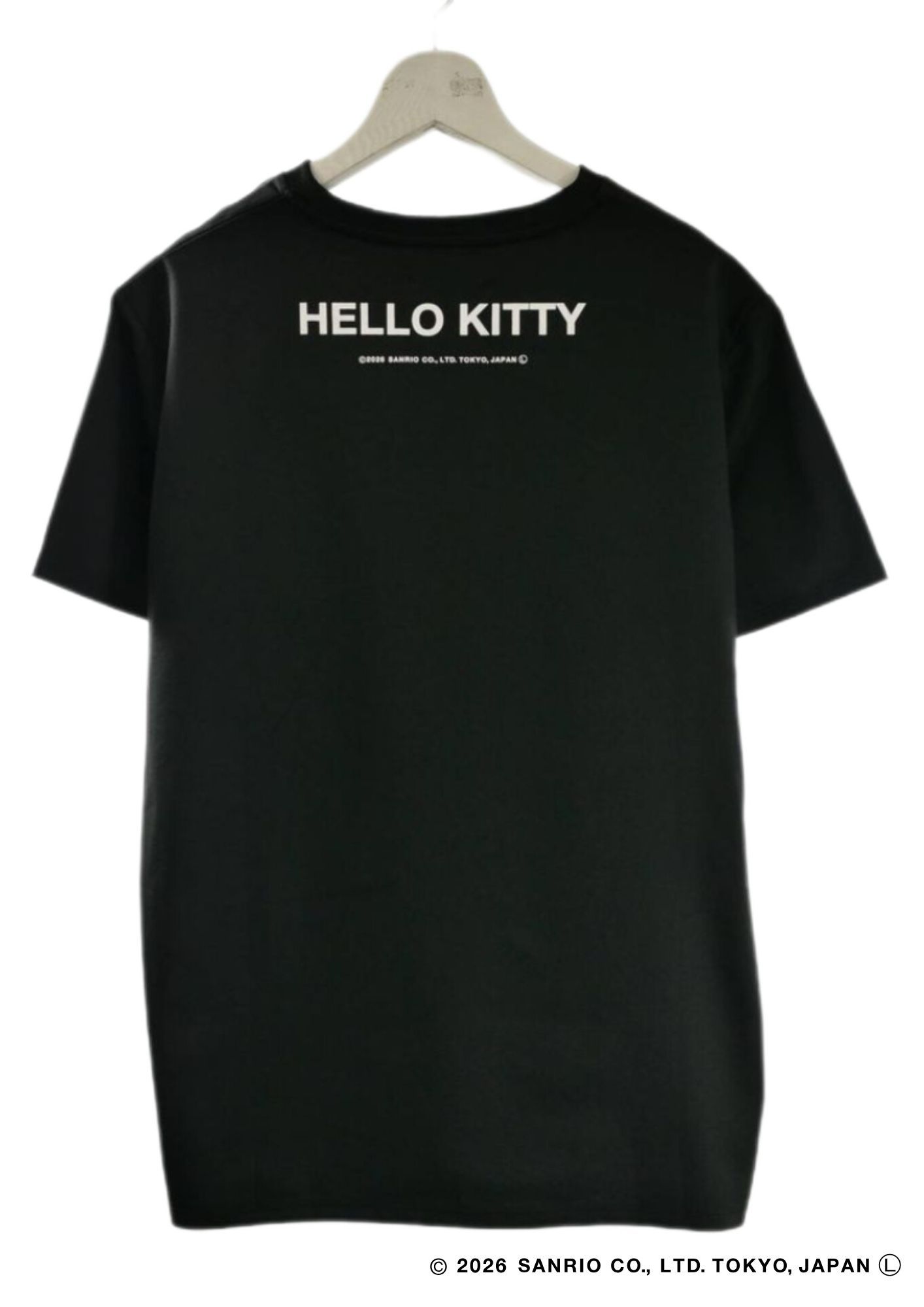 【HELLO KITTY デザイン】TR-095 アートTシャツ /サンリオキャラクターコラボ /BLACK / ユニセックス