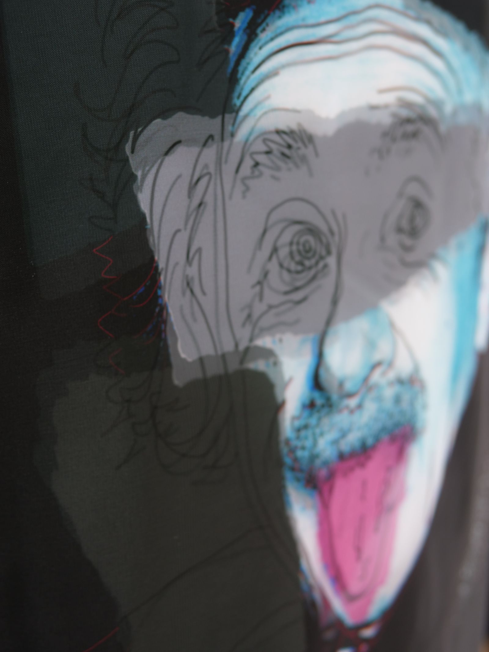 MX-1195 3D T EINSTEIN  / BLACK / 3D 長袖 Tシャツ / MADE IN JAPAN / 国産