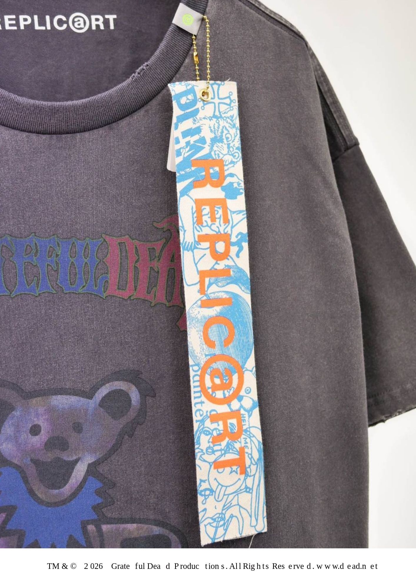 【グレイトフルデッド】 RP-GD-001 / Grateful Dead Tシャツ /  Charcoal / ユニセックス