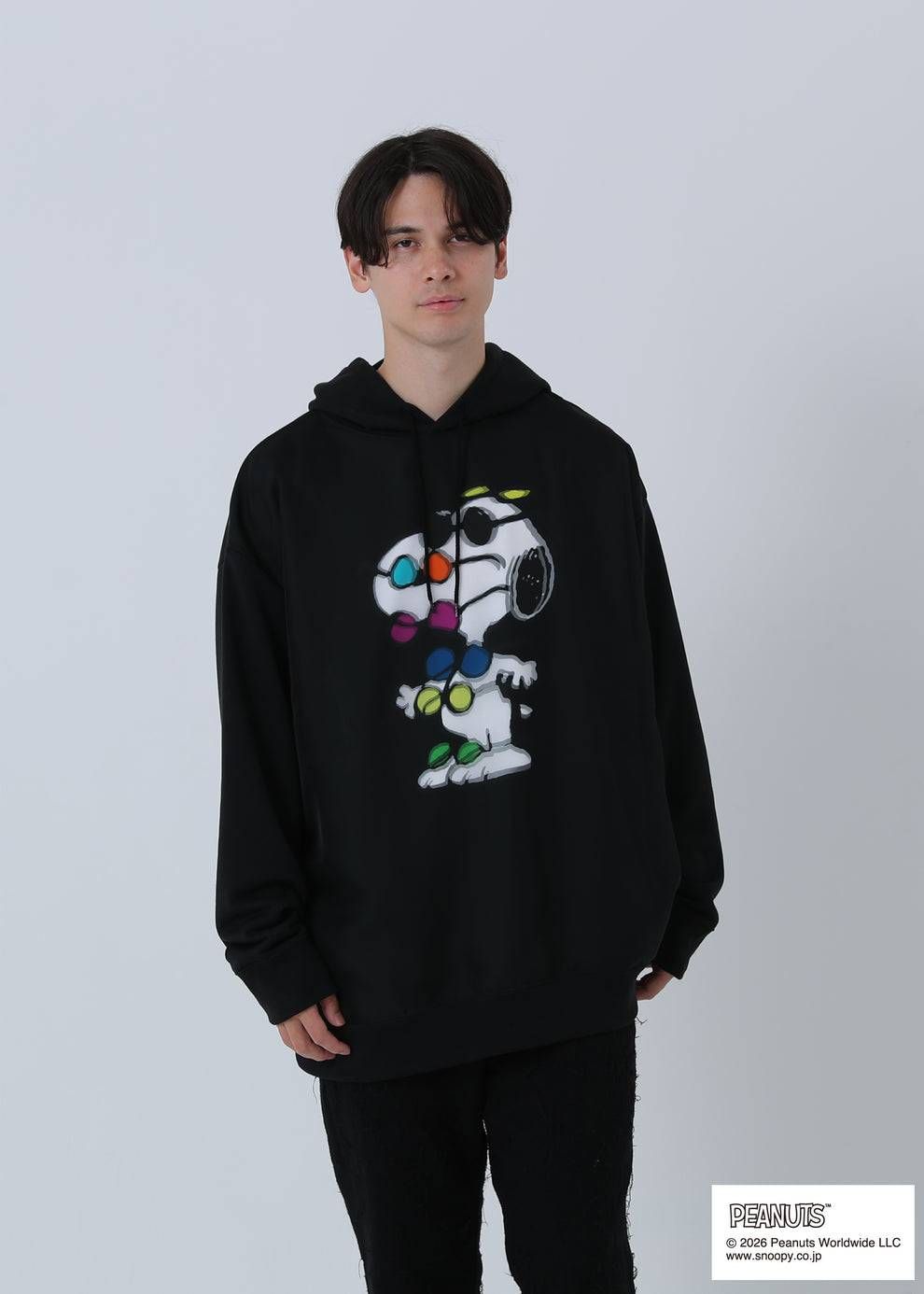 【スヌーピーシリーズ】 TR-059 / SNOOPY / ライセンス商品 / 3Dアート / スヌーピー/ パーカー / BLACK  / UNISEX