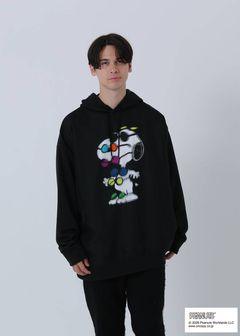 【スヌーピーシリーズ】 TR-059 / SNOOPY / ライセンス商品 / 3Dアート / スヌーピー/ パーカー / BLACK  / UNISEX