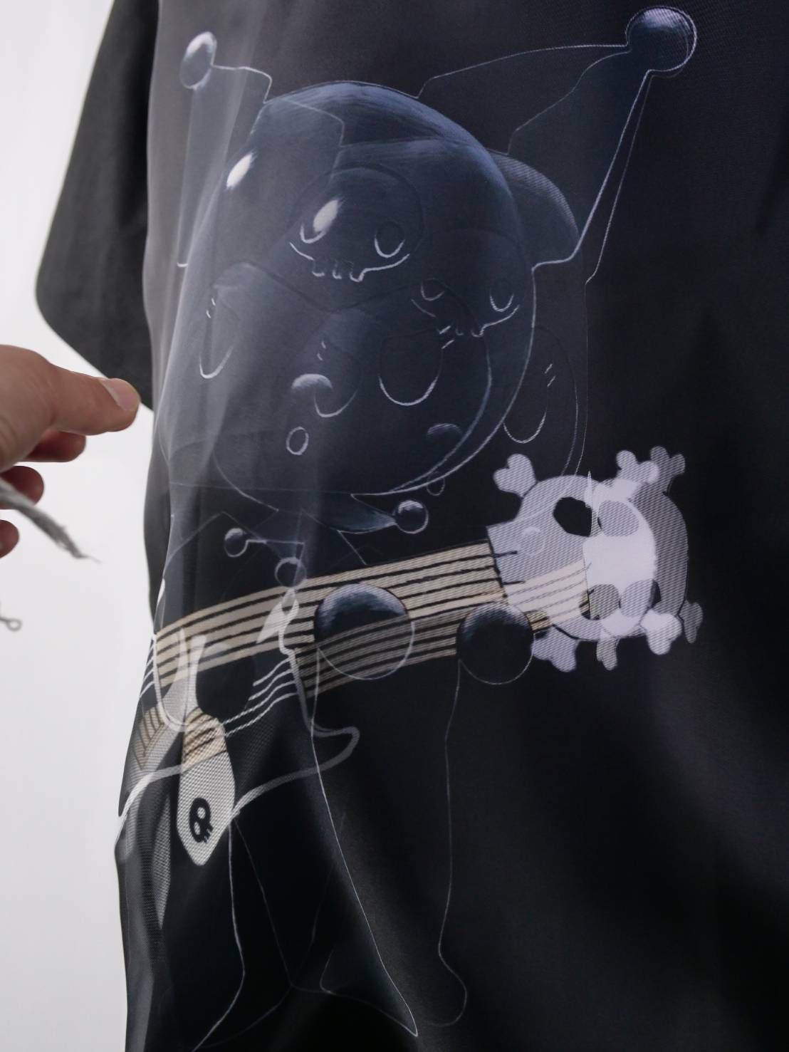 【3Dクロミ デザイン】TR-097“BLACK KUROMI“ アートTシャツ / サンリオ / BLACK / WHITE/ ユニセックス