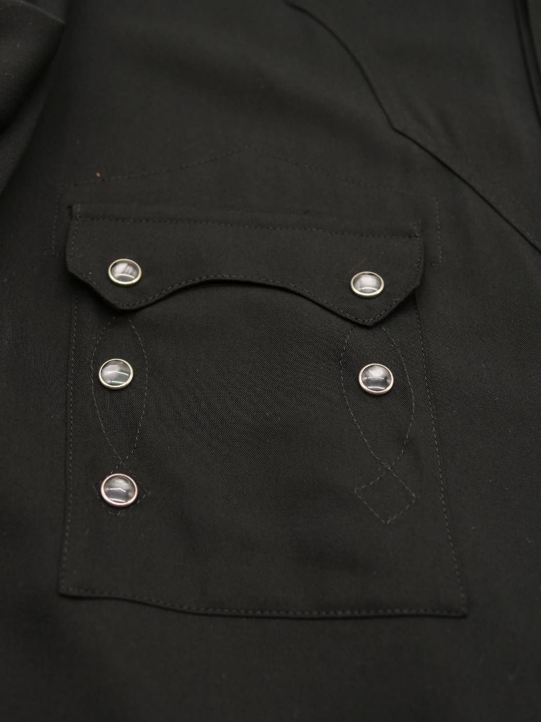 【大人のためのブラックウエスタンシャツ】 BLACK / オーバーサイズシャツ /