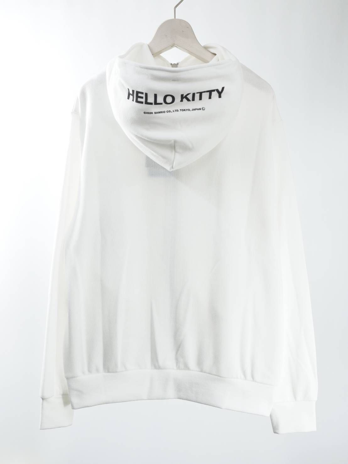 【3Dハローキティデザイン】TR-103 / アートパーカー / ZIPパーカー / サンリオ / WHITE / ユニセックス