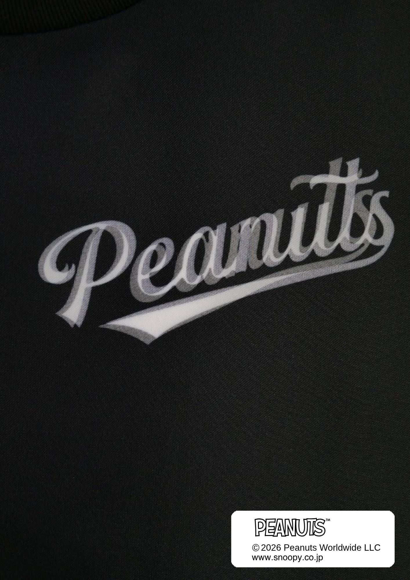 【PEANUTS  SNOOPY】 TR-098 / スヌーピー3DプリントTシャツ/  / BLACK / UNISEX