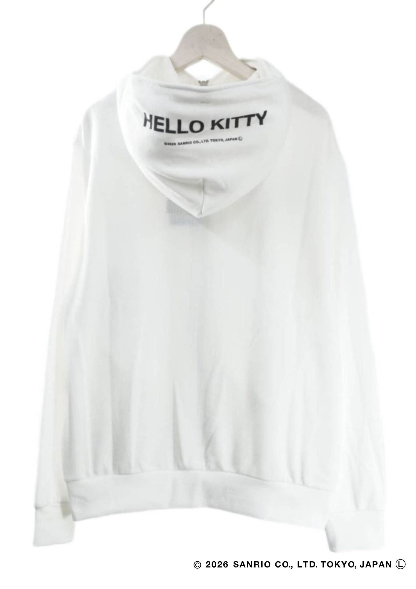 【HELLO KITTY デザイン】TR-103 / アートパーカー / サンリオキャラクターコラボ / WHITE / ユニセックス
