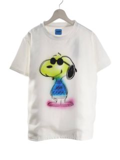 【スヌーピーシリーズ】 SNOOPY / ライセンス商品 / 3Dアート / スヌーピーTシャツ / WHITE  / UNISEX