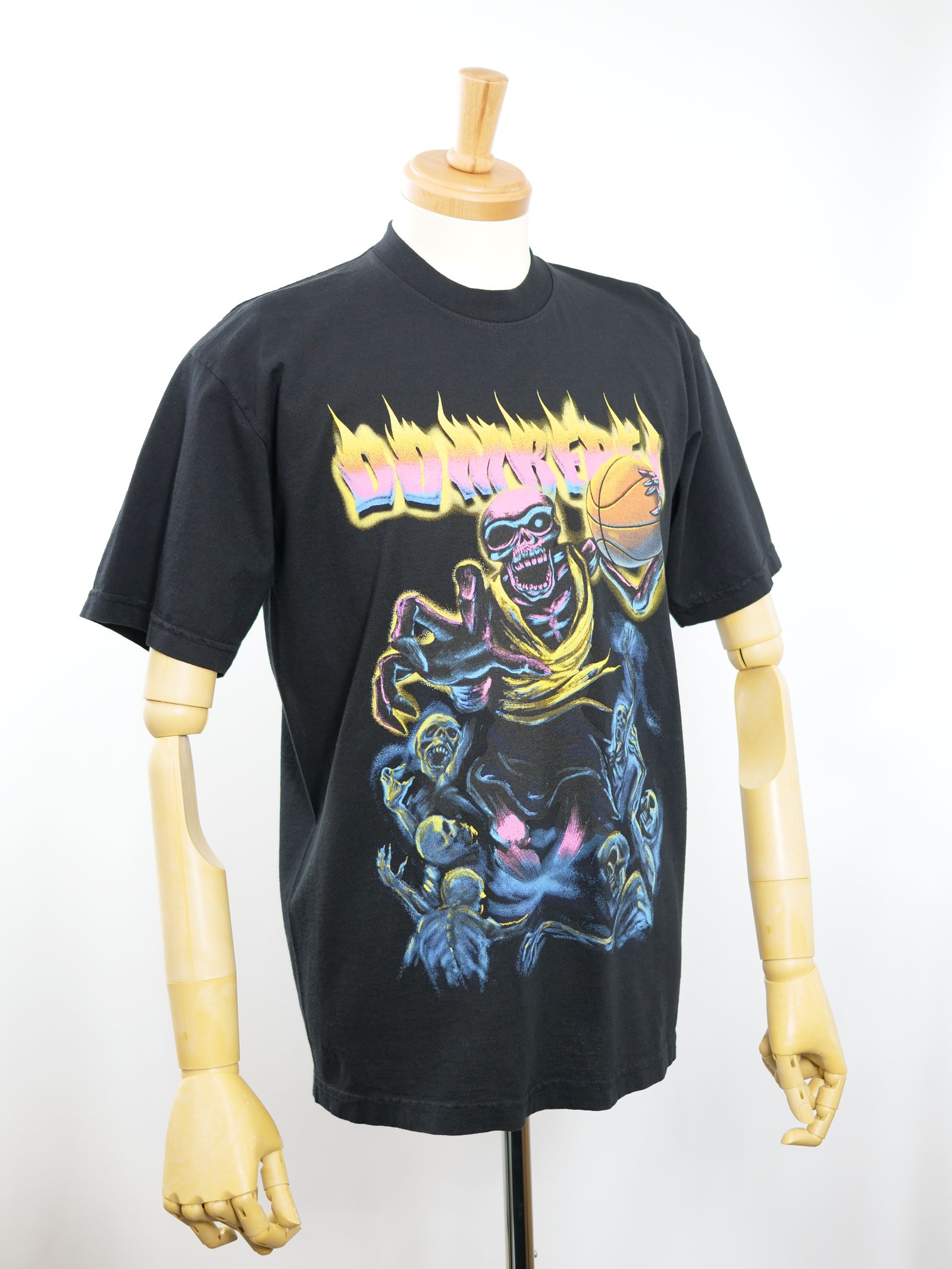 BASKET BONES BOX T SHIRT /  BLACK / オーバーサイズ / USA産コットン / ヘビーオンス /厚手