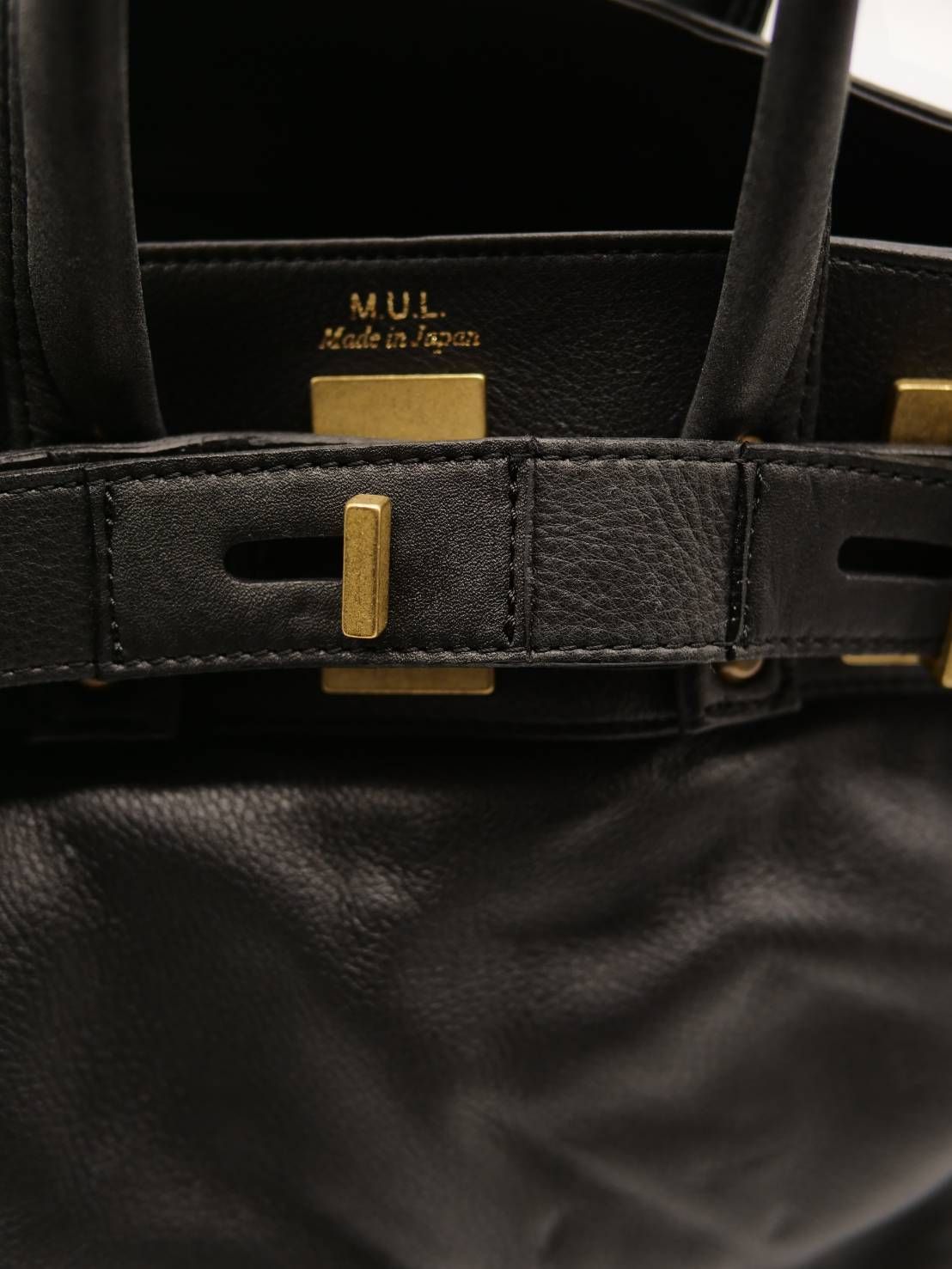 【M.U.L/ エムユーエル】姫路本革（レザー） ブラック / Sサイズ / 日本製 / Made in Japan /トートBag / メンズ レディース 兼用 UNISEX
