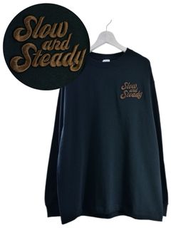 【3D刺繍】LANDER BLUE オリジナル / 長袖T刺繍Tシャツ / 高品質な厚手Tシャツ / 9オンス / ビックシルエット / ヘビーウェイトTシャツ / ヘビーオンスTシャツ