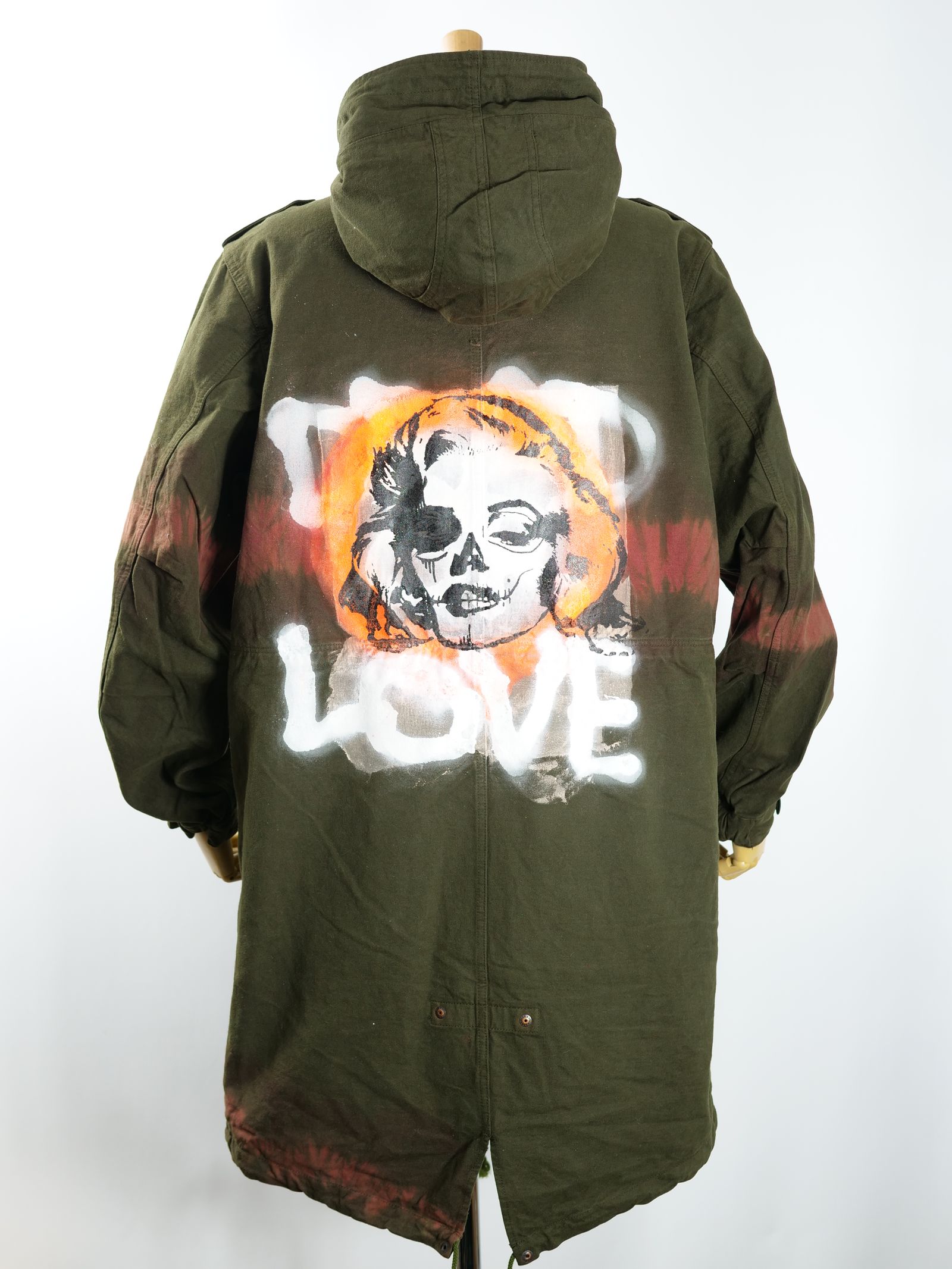【世界で一枚だけ】 MODSCOAT / UNISEX / ユニセックス / ヴィンテージカーキ / ハンドメイド / タイダイ染め / 手染めモッズコート / HAND MADE / アートブランド