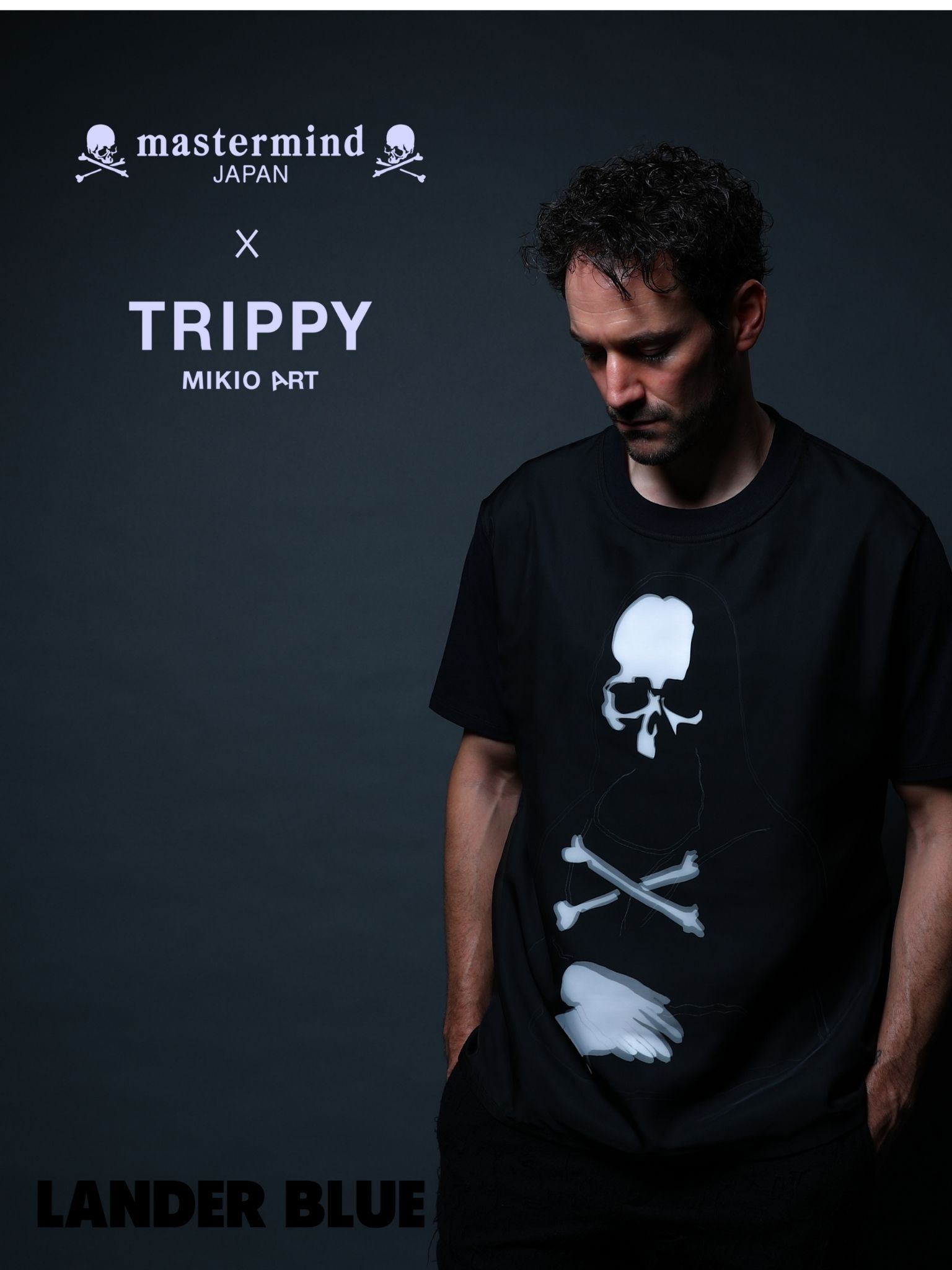 1月17日からの販売【mastermind JAPAN コラボレーション】 TRMM-001 MONALIZA /T-SHIRT /BLACK/ 3Dアート/ UNISEX/