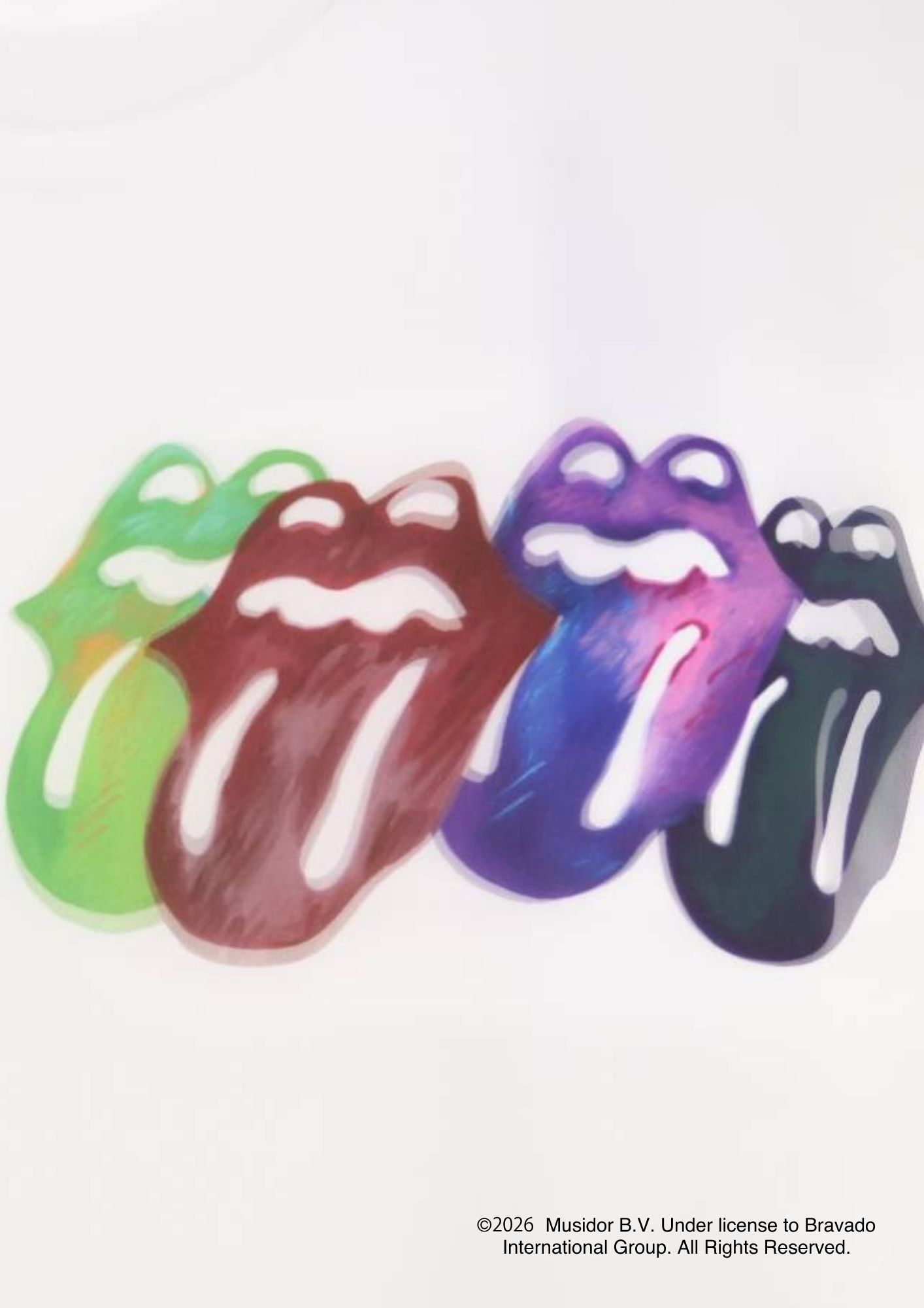 【The Rolling Stone】 RS No.9 CARNABYコラボレーション /TR-136 RS LIP&TONG 7LIPS    3DTシャツ / WHITE/ ユニセックス