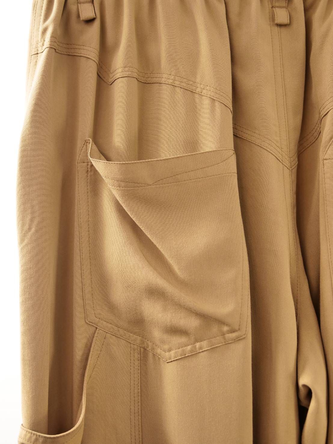 【大人のデザインスラックス】 CAMEL / ワイドスラックス / イージーパンツ