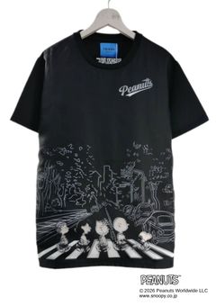 【PEANUTS  SNOOPY】 TR-098 / スヌーピー3DプリントTシャツ/  / BLACK / UNISEX
