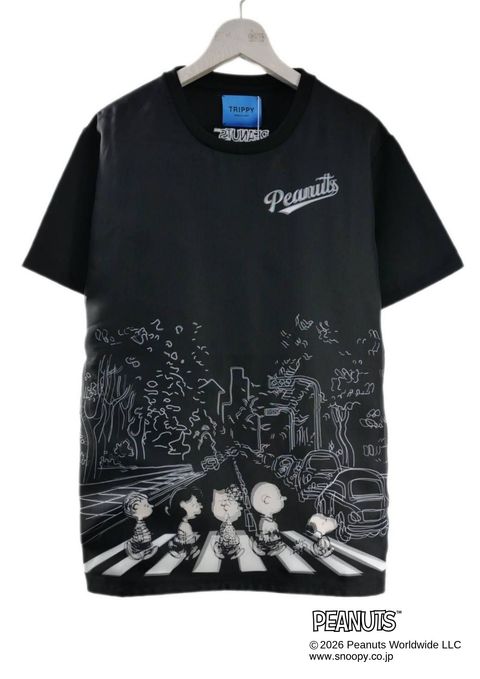 【PEANUTS  SNOOPY】 TR-098 / スヌーピー3DプリントTシャツ/  / BLACK / UNISEX
