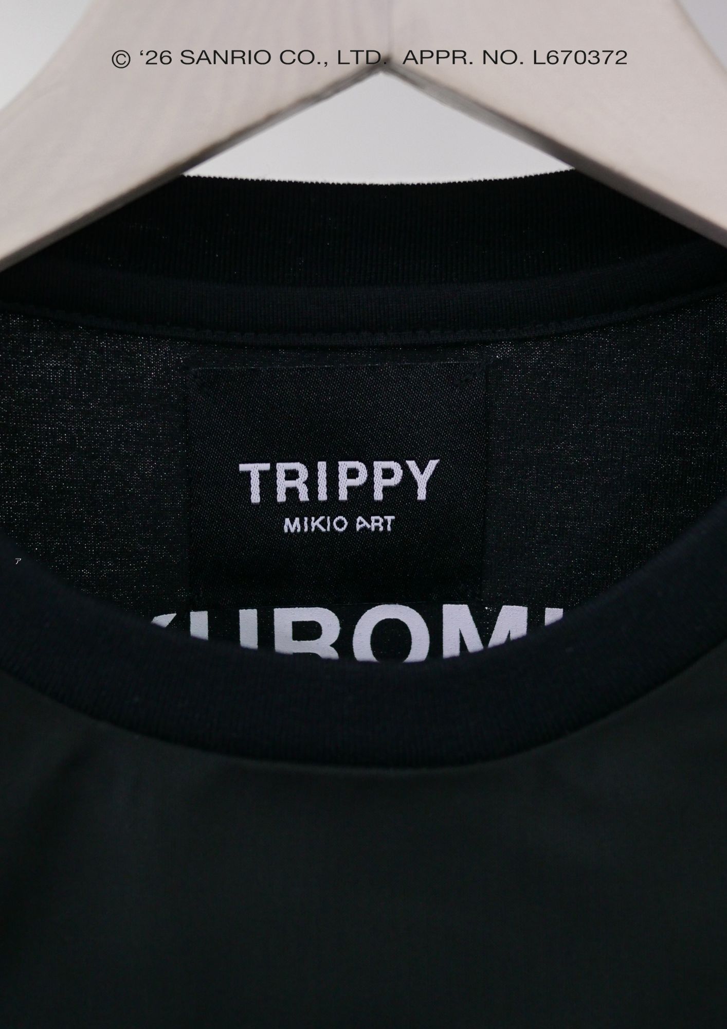 【KUROMI×TRIPPY MIKIO ART】TR-157 / 3DTシャツ / BLACK / ロンT / ユニセックス