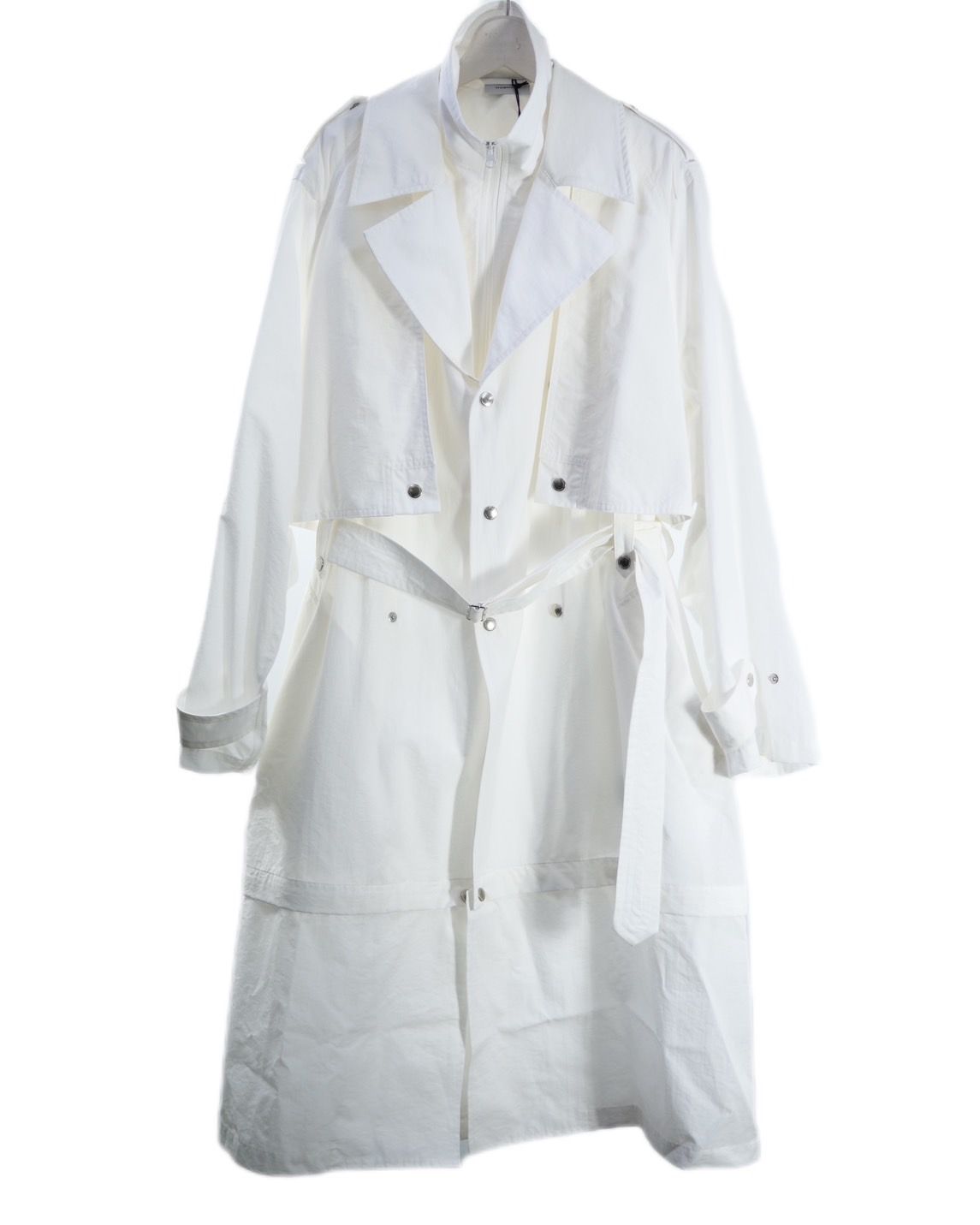 【4WAYトレンチコート】 SpringTrench Coat / WHITE / 白色 / オーバーサイズ / 春用コート /
