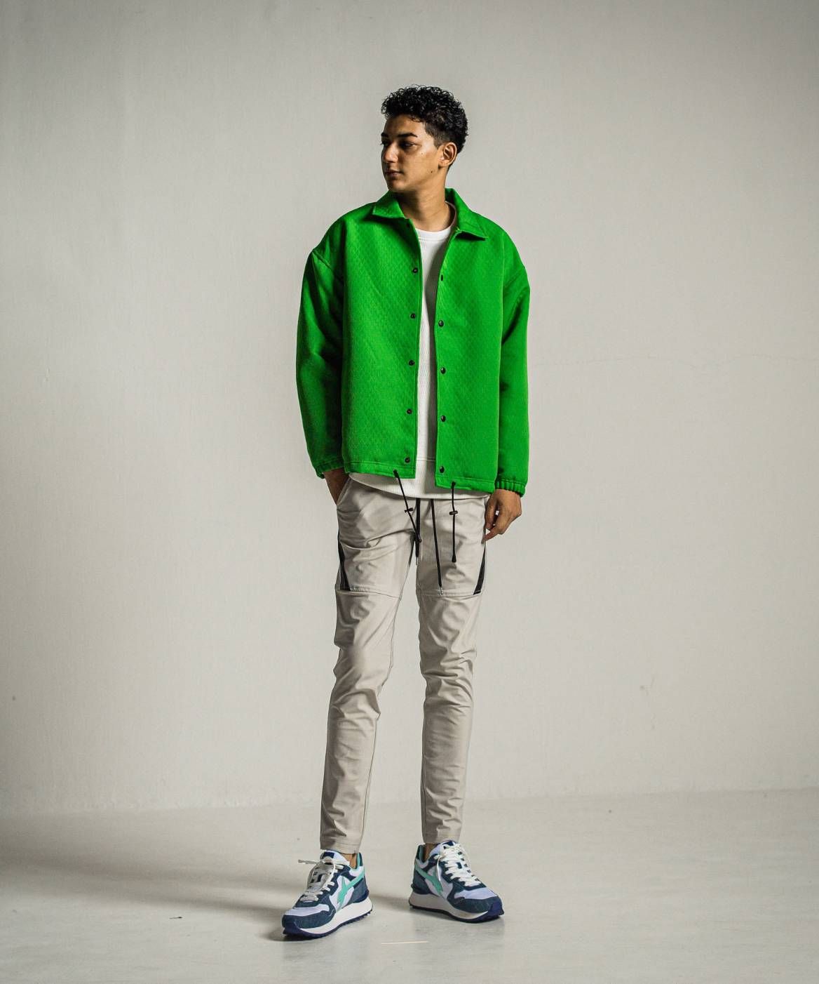 【コラボスニーカー】 W6YZ×RESOUNDCLOTHING / デニムスニーカー / ローカット / YAK-M RESOUND CLOTHING / JEANS-WHITE-TIFFANY【40-1C16】