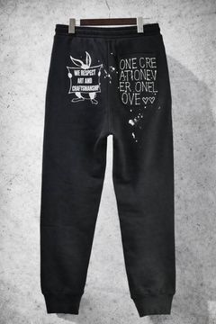 【大人のスエットパンツ】イージージョガーパンツ / アートファッション / 1点物 / BLACK / ワンマイルウェアー