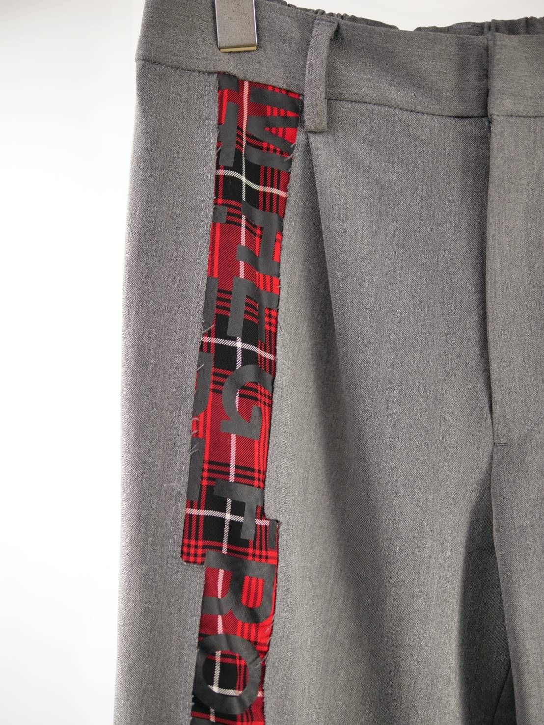 【大人はアートで差別化を】スラックス / 1タック / パッチワーク / ハンドメイド