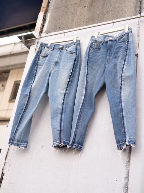 古着を使用しないリメイクデニム。