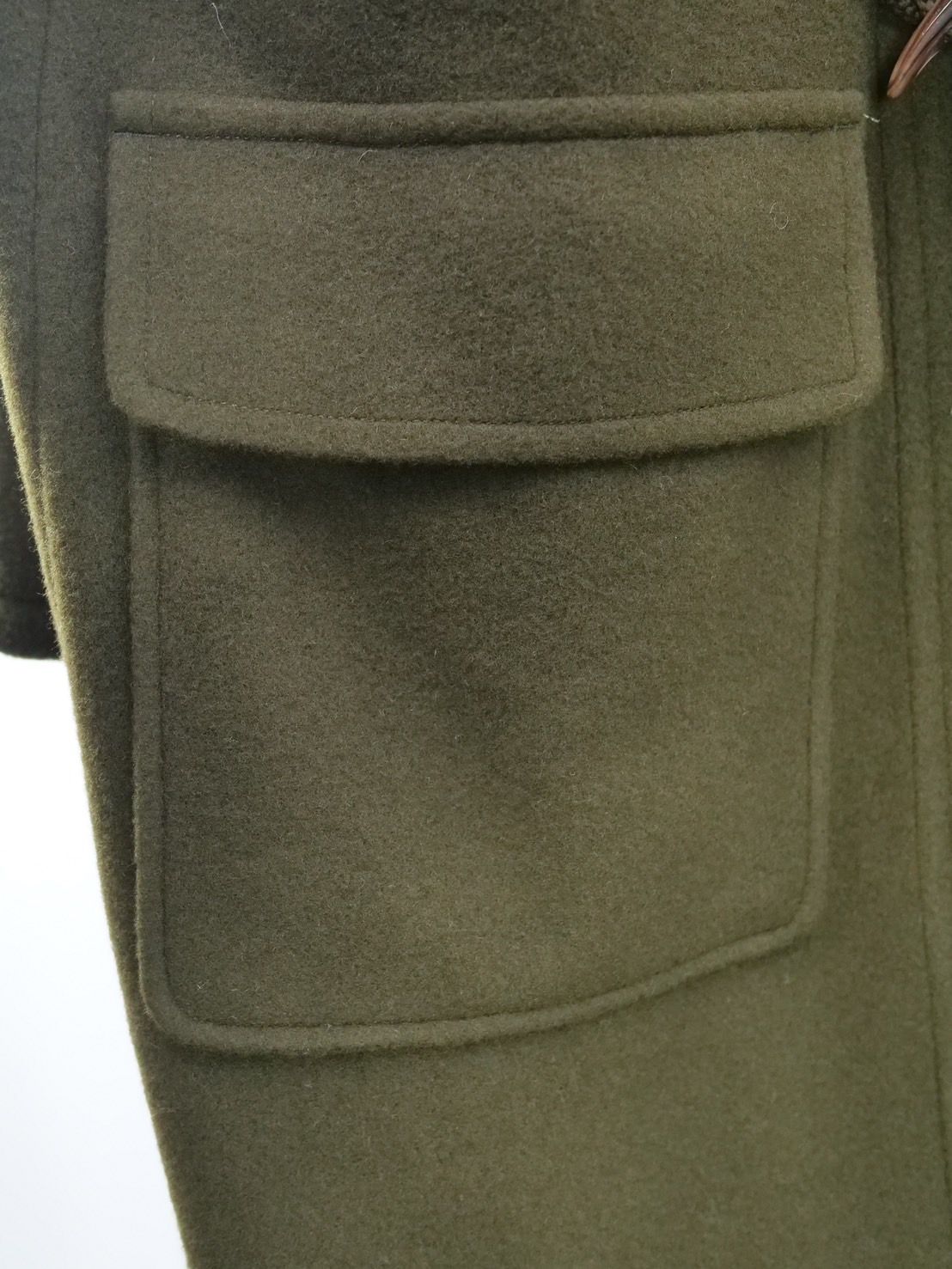 【WOOL混紡コート】ハイネックダッフルコート / メルトン生地 / オーバーサイズコート / BROWN KHAKI
