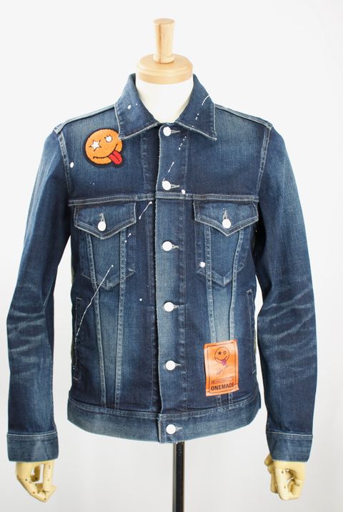 ONE-656A MA-1 DENIM JACKET  / デニムジャケット / デニム×ナイロン / Hand Made / ハンドメイド  / ハンドペイント