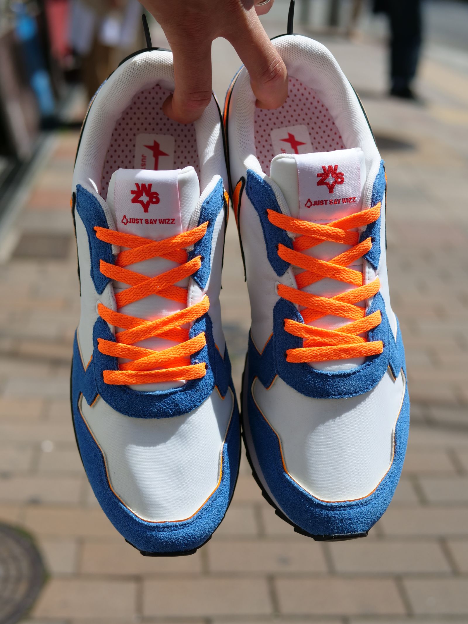 JET-M  / WHT×BLUE/ローカットスニーカー「スウェード×ナイロン×レザーの異素材コンビネーション」