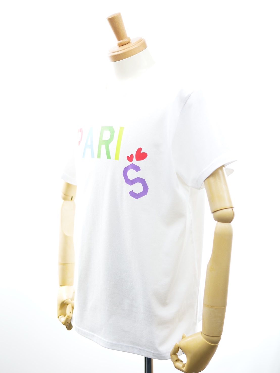 【パリジャンに大人気】 フランスブランド / Tシャツ / ホワイト / ハート刺繍 / 高級素材 / インド超長綿使用 / レギュラーフィット