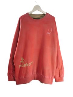 【スプレー染めトレーナー】オーバーサイズ / RED / フレンチフレンチテリー / UNISEX /  アートブランド / ハンドメイド / 日本製