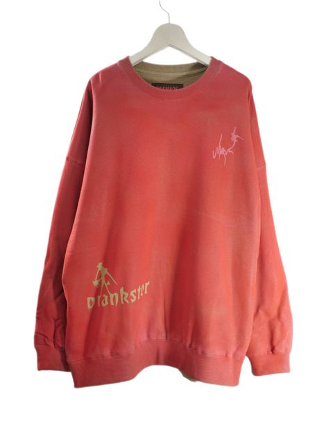 【スプレー染めトレーナー】オーバーサイズ / RED / フレンチフレンチテリー / UNISEX /  アートブランド / ハンドメイド / 日本製