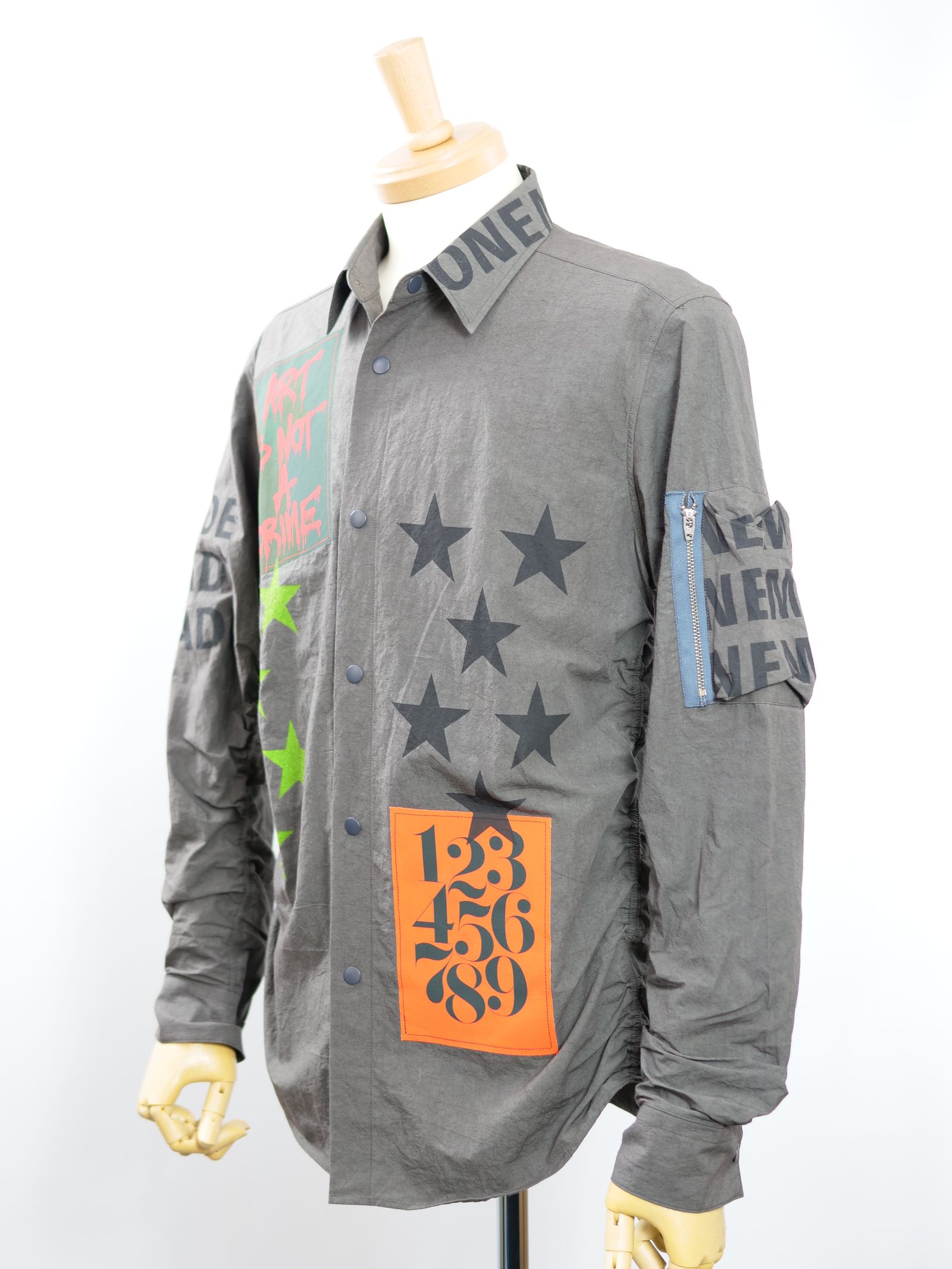 ONE-746 LANDERBLUE 別注 / 限定アイテム / 麻混シャツ / ハンドメイドブランド/ 日本製