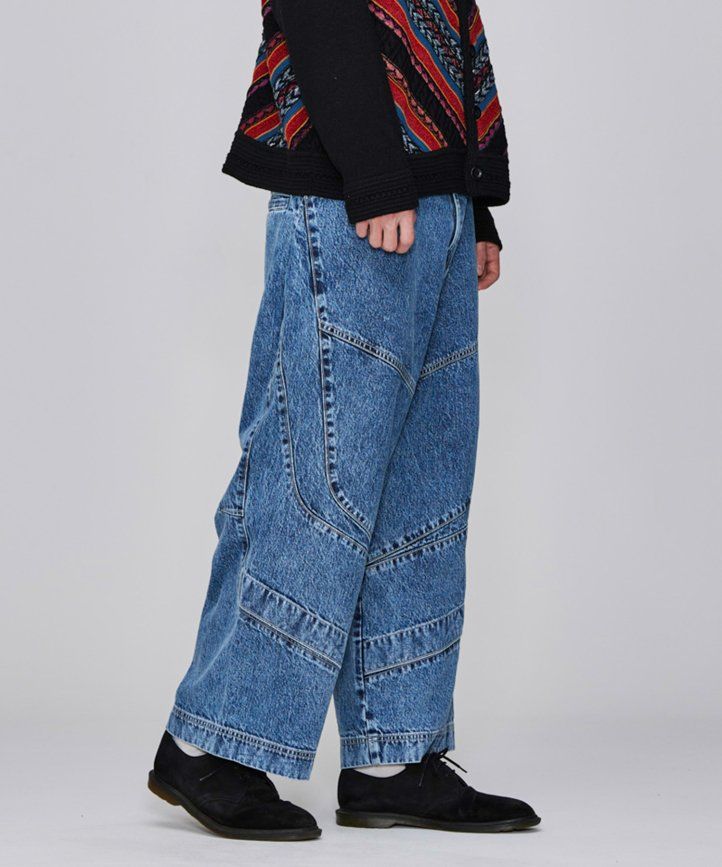 【ワイドバギーパンツ】 ケミカルウォッシュ / 日本製 / JAPAN MADE / Iroquois_11oz OLD DENIM WIDE PT_CID