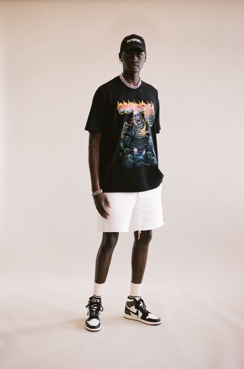 BASKET BONES BOX T SHIRT /  BLACK / オーバーサイズ / USA産コットン / ヘビーオンス /厚手