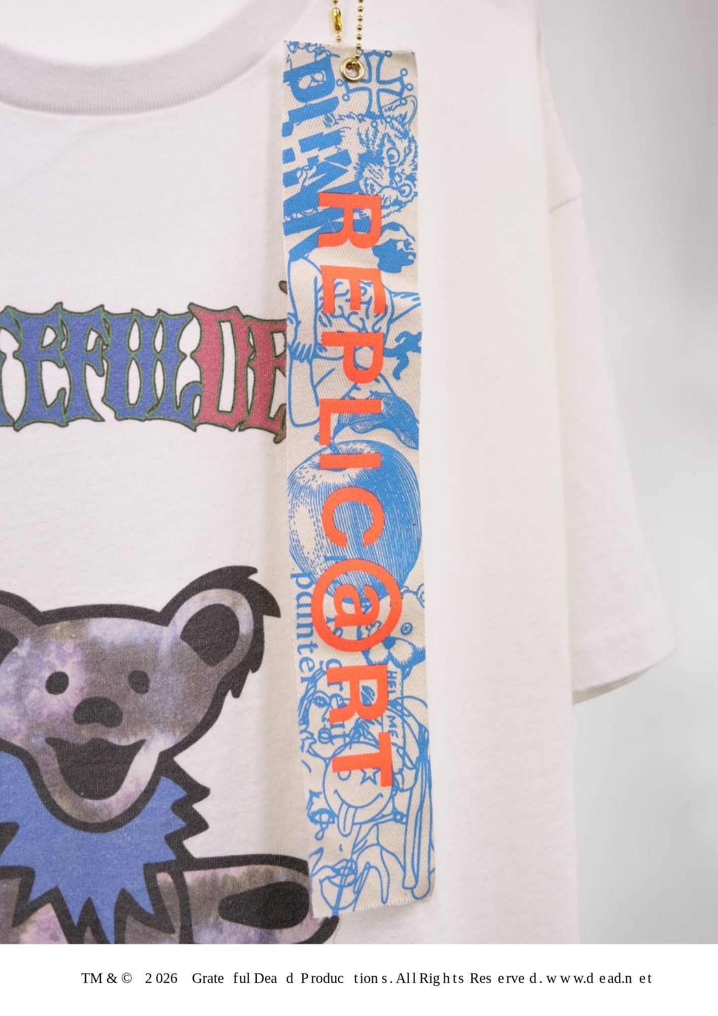 【グレイトフルデッド】 RP-GD-001 / Grateful Dead Tシャツ / WHITE / ユニセックス