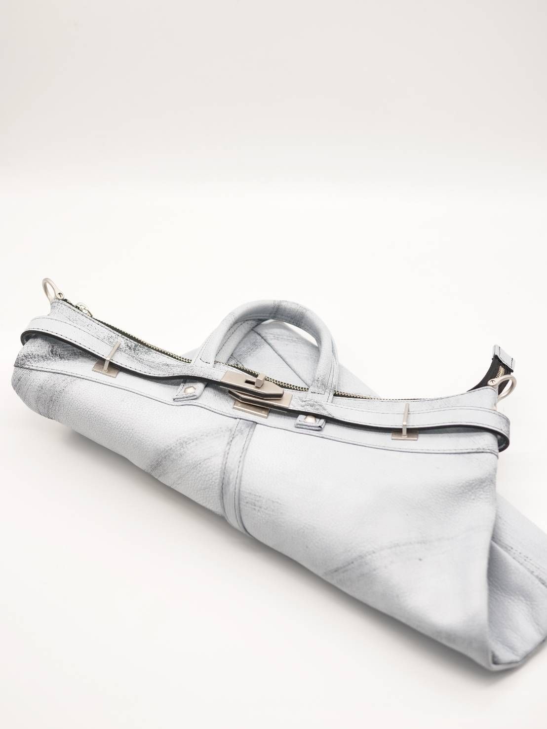 M.U.L 日本製 本革ヘルメットバッグ ヴィンテージホワイト｜2WAY ショルダートート｜姫路レザー使用｜メンズ レディース UNISEX