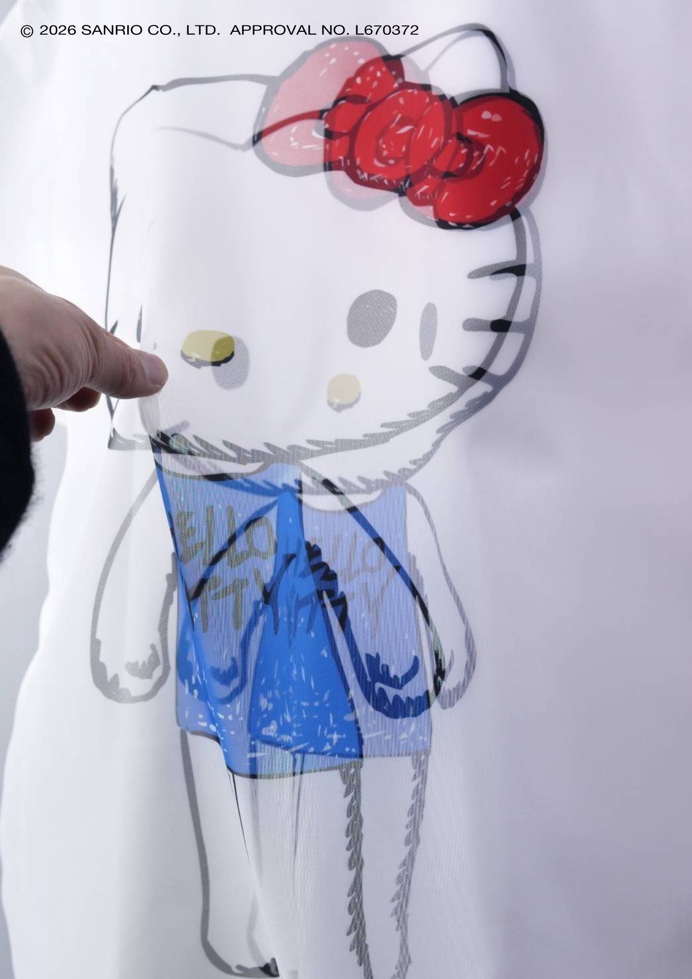 【HELLO KITTY デザイン】TR-094 アートTシャツ / ハローキティ / WHITE / ユニセックス