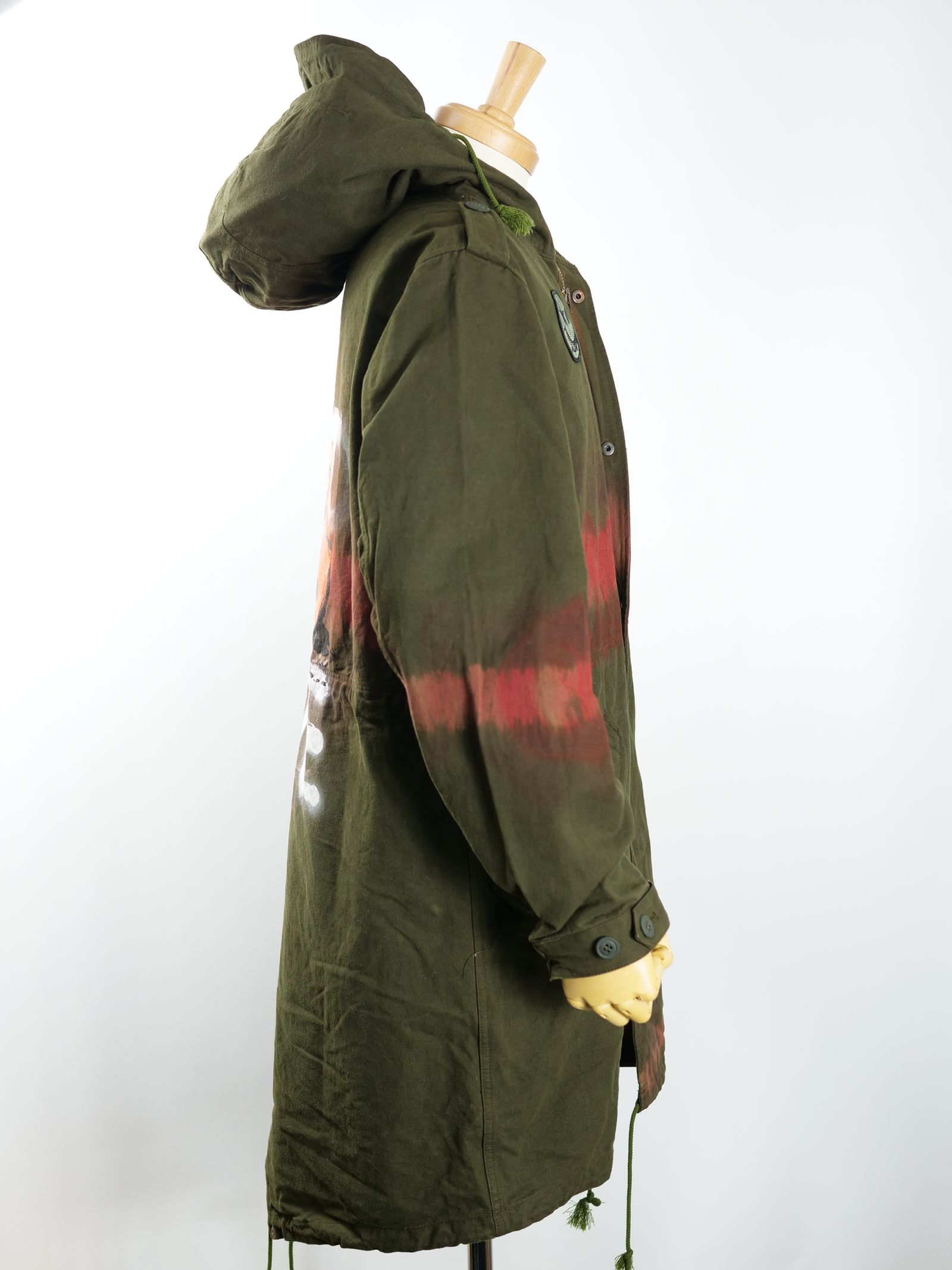 【世界で一枚だけ】 MODSCOAT / UNISEX / ユニセックス / ヴィンテージカーキ / ハンドメイド / タイダイ染め / 手染めモッズコート / HAND MADE / アートブランド