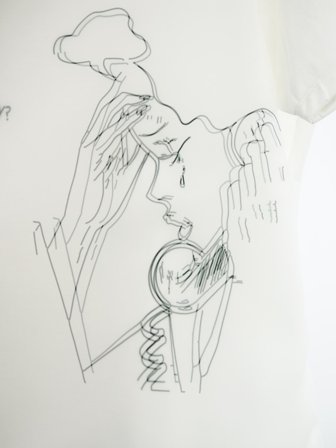 【3DアートTシャツ】 T-Shirt SKETCHES MX-1406 /  アートブランド / Art Tシャツ / WHITE / トロンプルイユファッション /ユニセックス