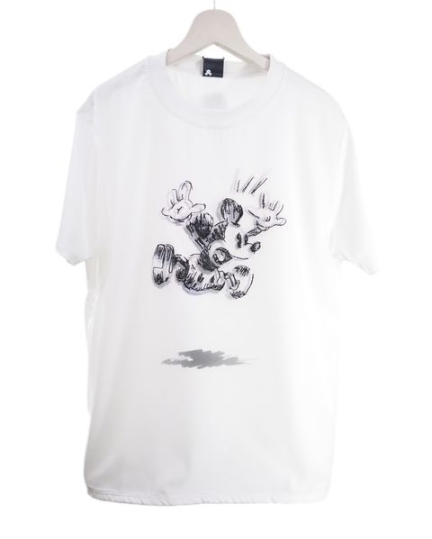 【Disney × maxsix】 3D Art Tシャツ / 3D MickeyMouse / アートミッキー / WHITE / 白 /