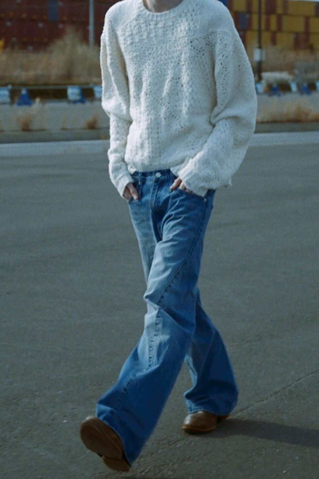 【フレアデニムパンツ】 TWIST FLARE 3D DENIM PANTS / インディゴブルー /  13.3オンス / タイトシルエット