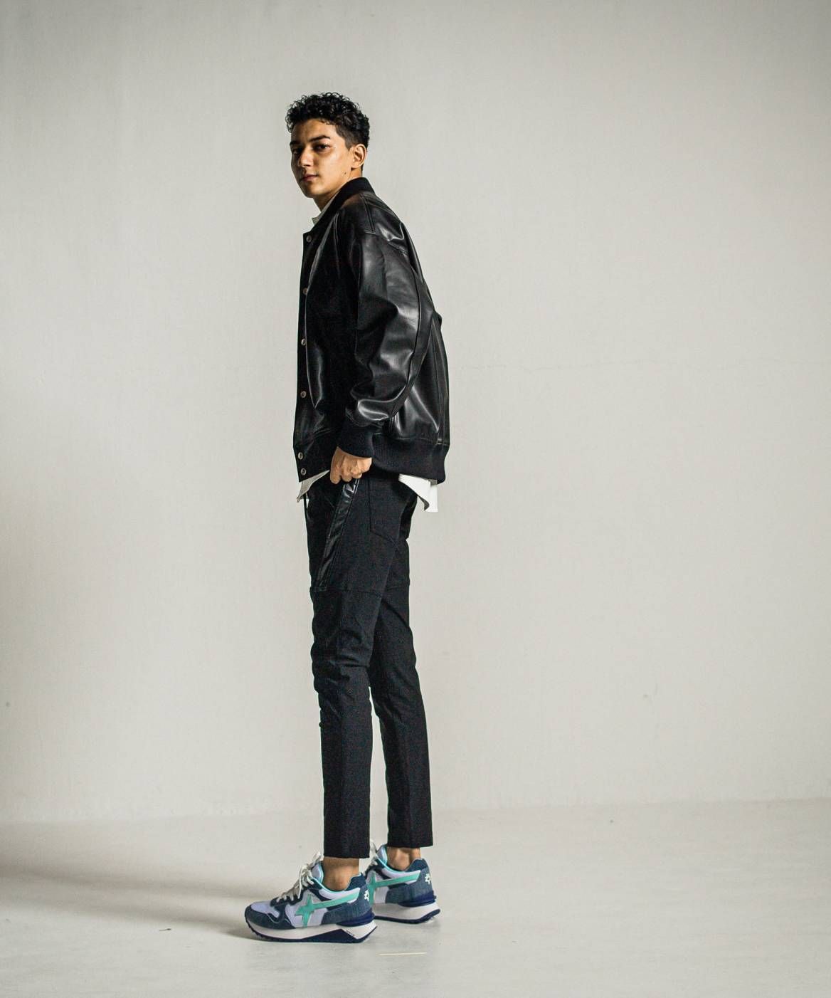 【コラボスニーカー】 W6YZ×RESOUNDCLOTHING / デニムスニーカー / ローカット / YAK-M RESOUND CLOTHING / JEANS-WHITE-TIFFANY【40-1C16】
