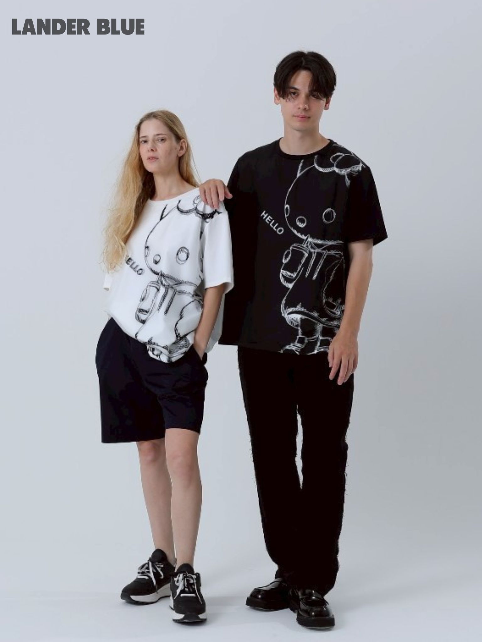 【3Dハローキティデザイン】TR-095 アートTシャツ / サンリオコラボ /BLACK / ユニセックス